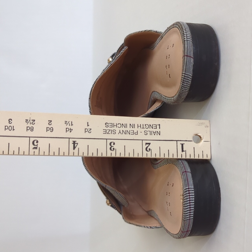 A New Day Plaid Slip-On Mules Flats 8 Gray - Picture 14 of 16
